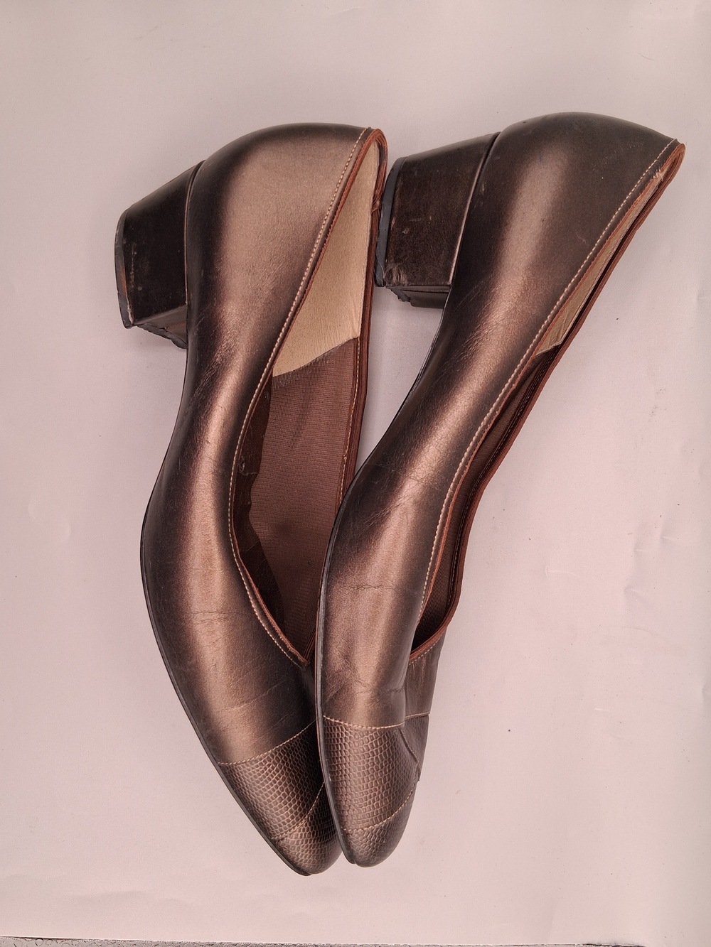 Classic Women's Bronze Low Heel Pumps